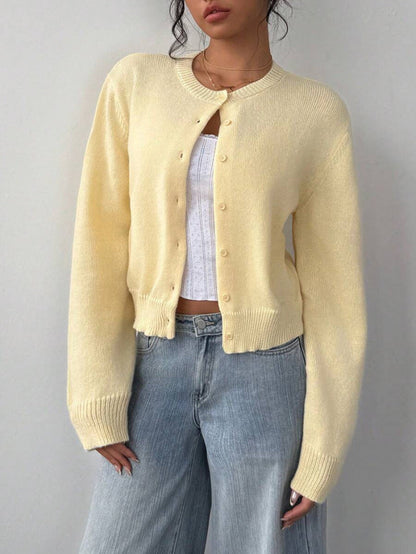 Cozy Fit Women's Knitted Cardigan Spring Sweater