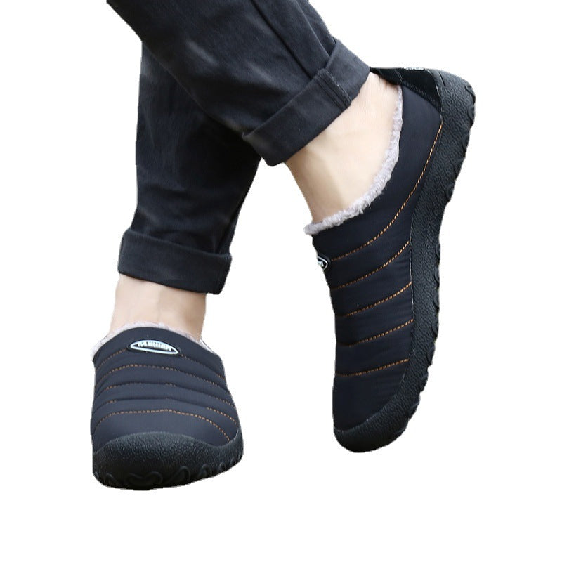 Fur Slippers For Men Waterproof Indoor And Outdoor Winter Slides