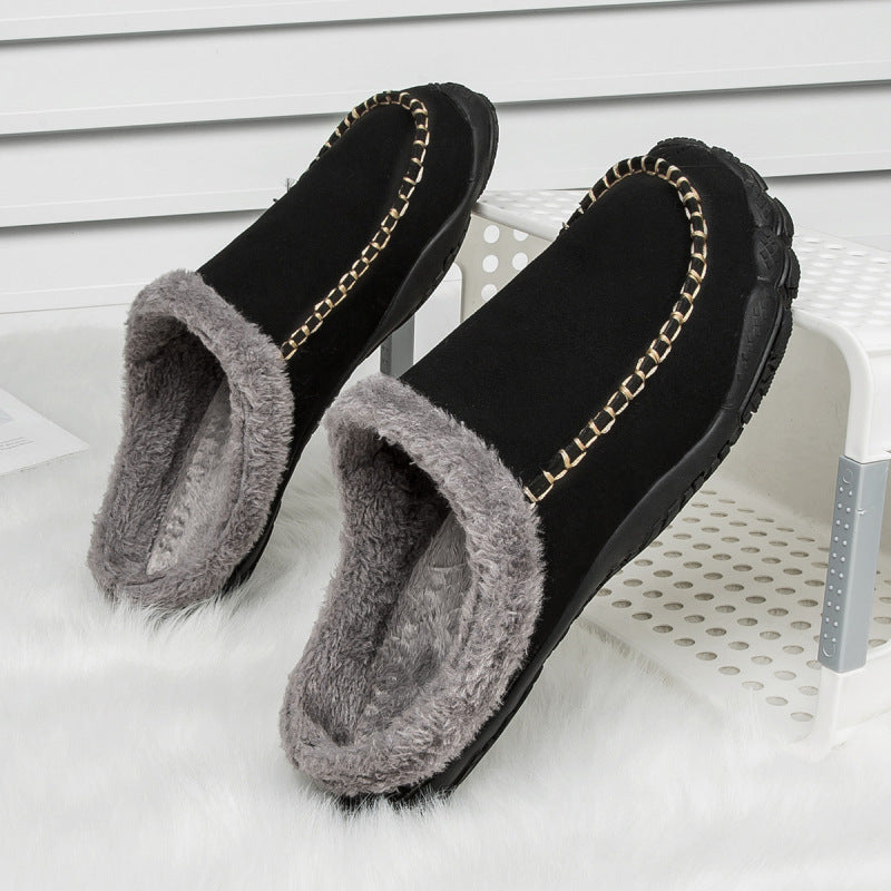 Warm Faux Fur Lined Men's Slippers