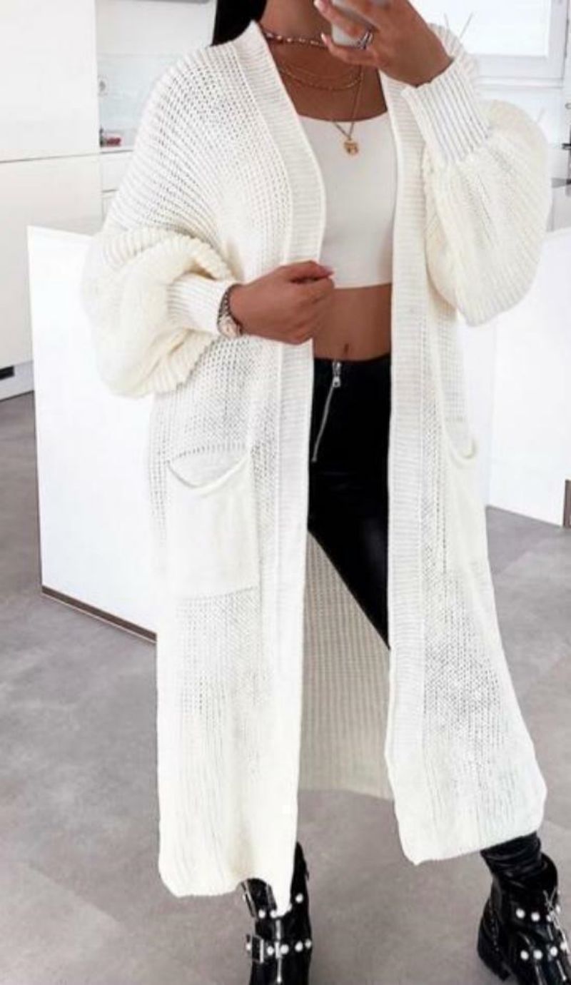 Soft Oversized Cable Knit Cardigan for Women