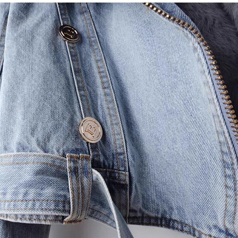 Soft Fleece Lined Women's Denim Coat