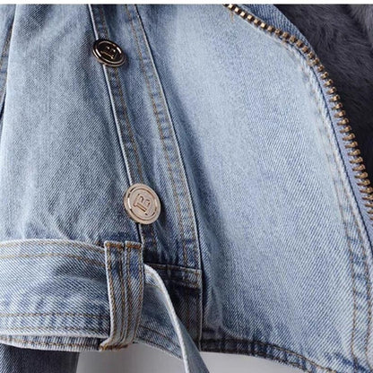 Soft Fleece Lined Women's Denim Coat