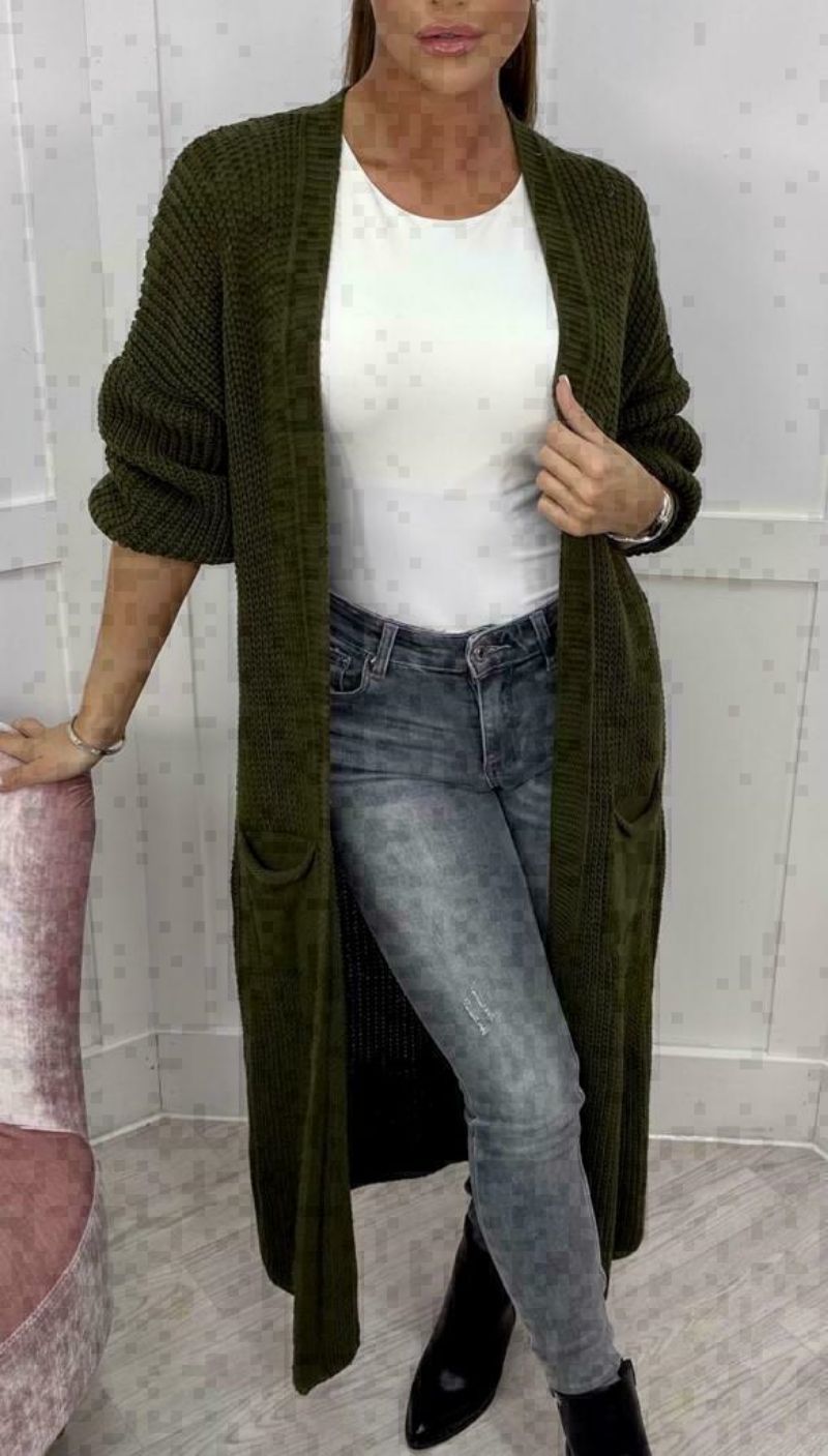 Soft Oversized Cable Knit Cardigan for Women