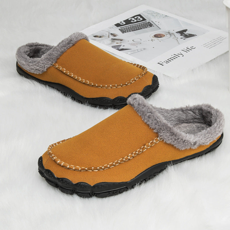 Warm Faux Fur Lined Men's Slippers