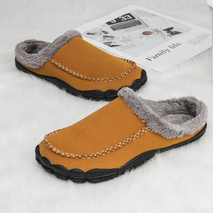 Warm Faux Fur Lined Men's Slippers