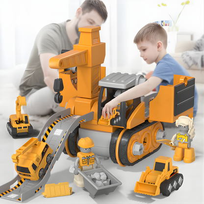 Fun Building Blocks Toy Set For Kids Trucks - OutfitLondon
