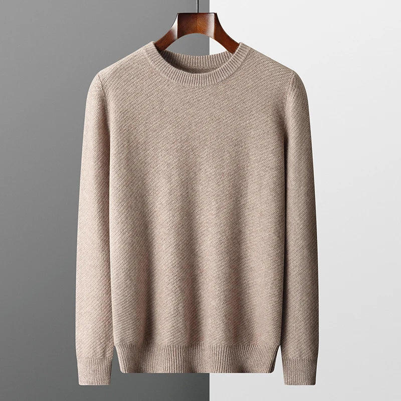 Warm Woolen Crew Neck Sweater for Men - OutfitLondon