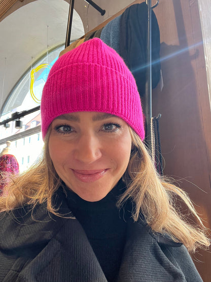 Soft Pink Winter Beanie Hat