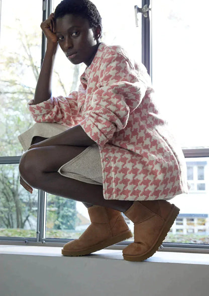 Warm Waterproof Suede Ankle Boots for Winter