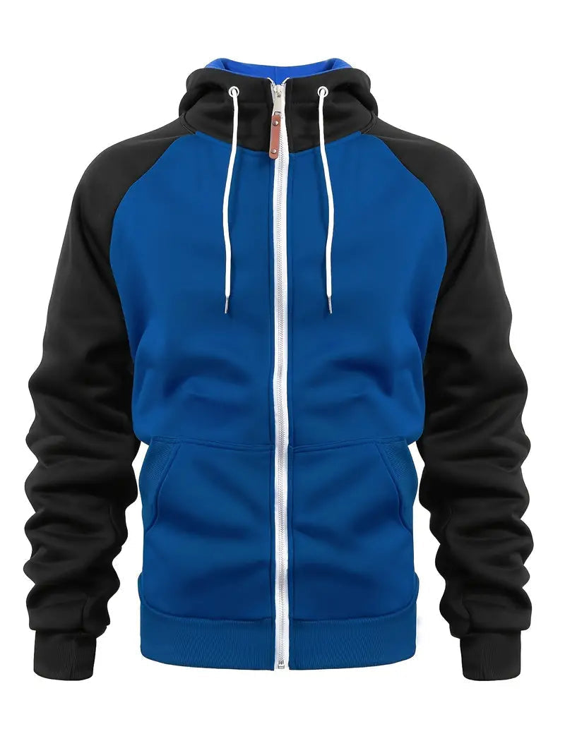 Relaxed Fit Mens Full Zip Hooded Jacket