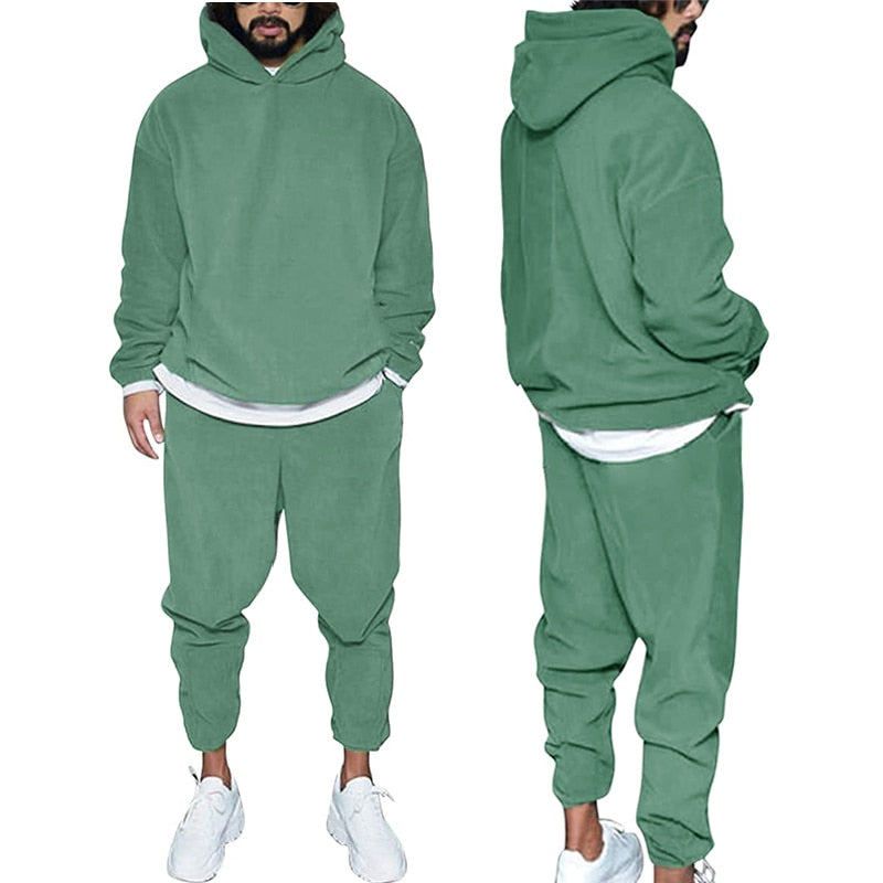 Relaxed Fit Hoodie and Jogger Tracksuit Set