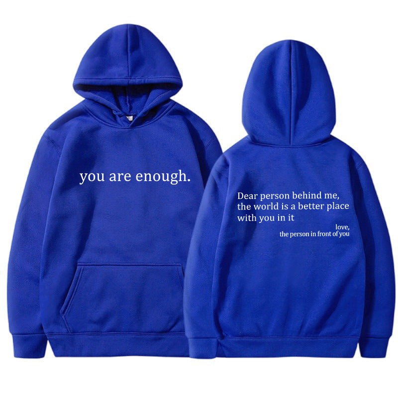 Fashionable Quote Graphic Hoodie - OutfitLondon