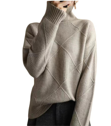 Cozy Cable Knit Ladies Winter Sweater