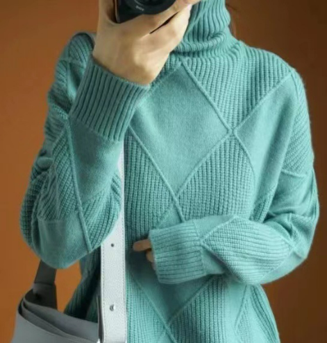 Cozy Cable Knit Ladies Winter Sweater