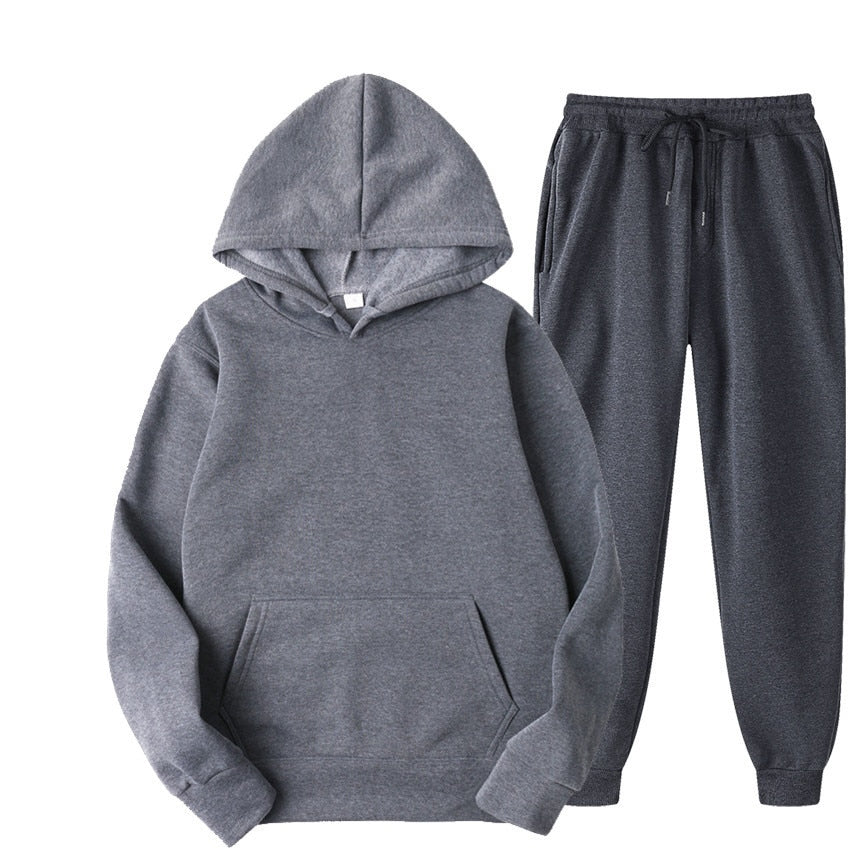 Relaxed Fit Hoodie and Jogger Tracksuit Set