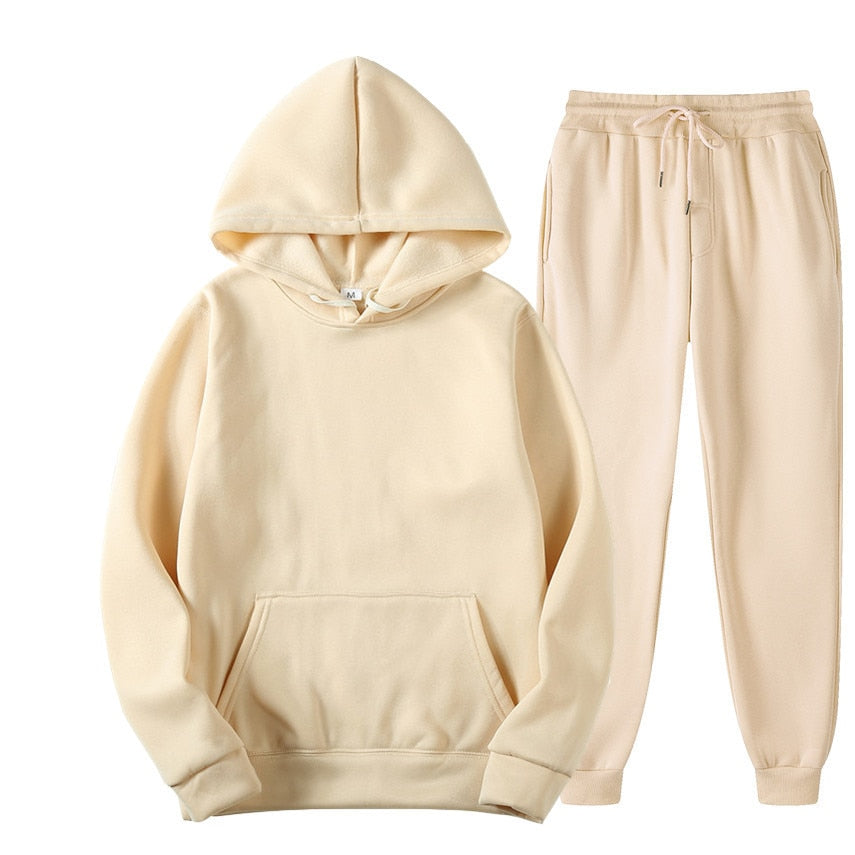Relaxed Fit Hoodie and Jogger Tracksuit Set