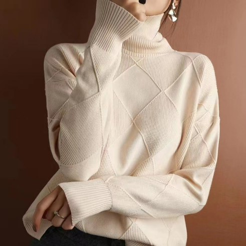 Cozy Cable Knit Ladies Winter Sweater