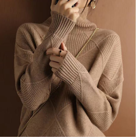 Cozy Cable Knit Ladies Winter Sweater
