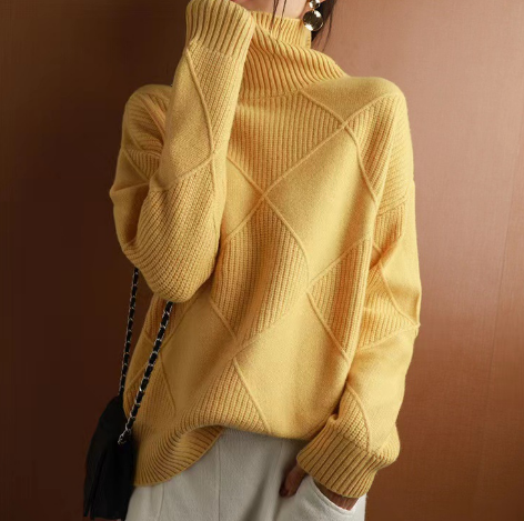 Cozy Cable Knit Ladies Winter Sweater