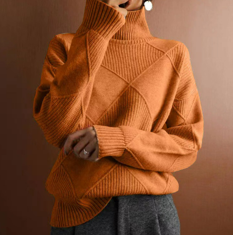 Cozy Cable Knit Ladies Winter Sweater