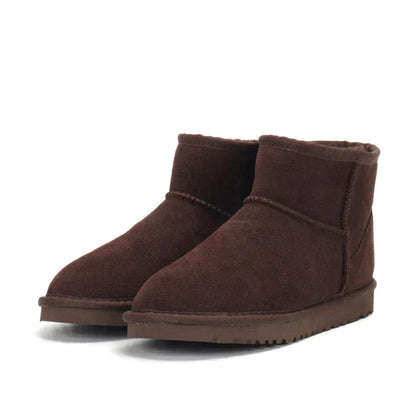 Warm Waterproof Suede Ankle Boots for Winter