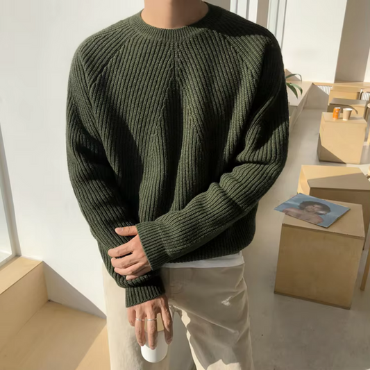 Casual Fit Soft Cotton Sweater Men - OutfitLondon