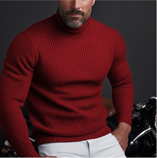 Fitted Crew Neck Sweater for Men - OutfitLondon