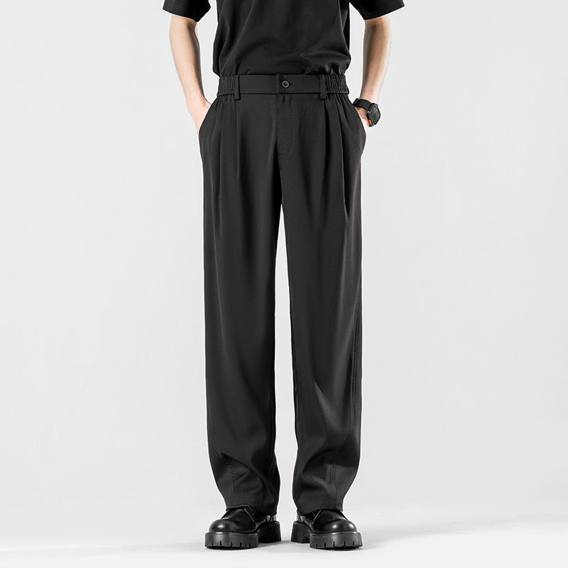 Relaxed Fit Pleated Mens Dress Pants
