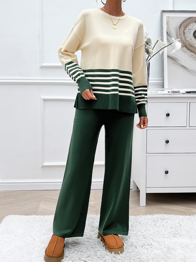 Comfy Vertical Stripe Jumpsuit for Ladies - OutfitLondon