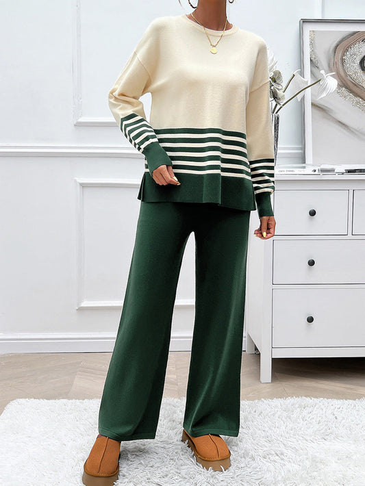 Comfy Vertical Stripe Jumpsuit for Ladies - OutfitLondon