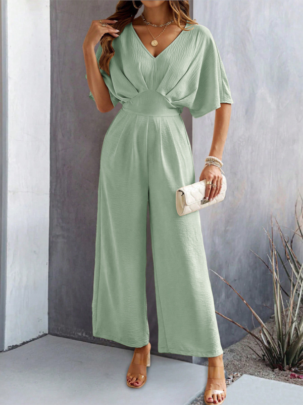 Relaxed Fit Wide Leg Jumpsuit for Ladies