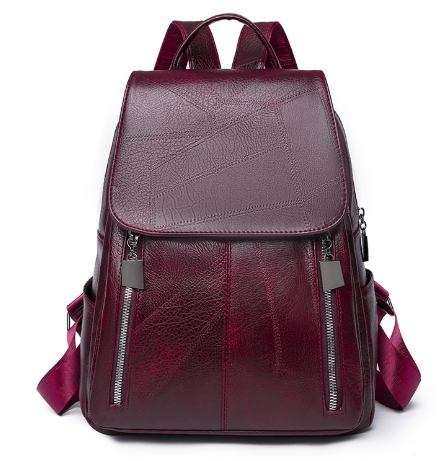 Secure Women's Leather Backpack