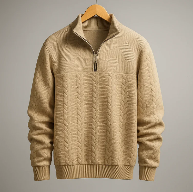 Preston Men's Cable Knit Sweater - OutfitLondon