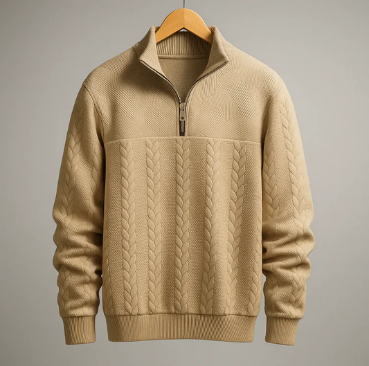 Preston Men's Cable Knit Sweater - OutfitLondon