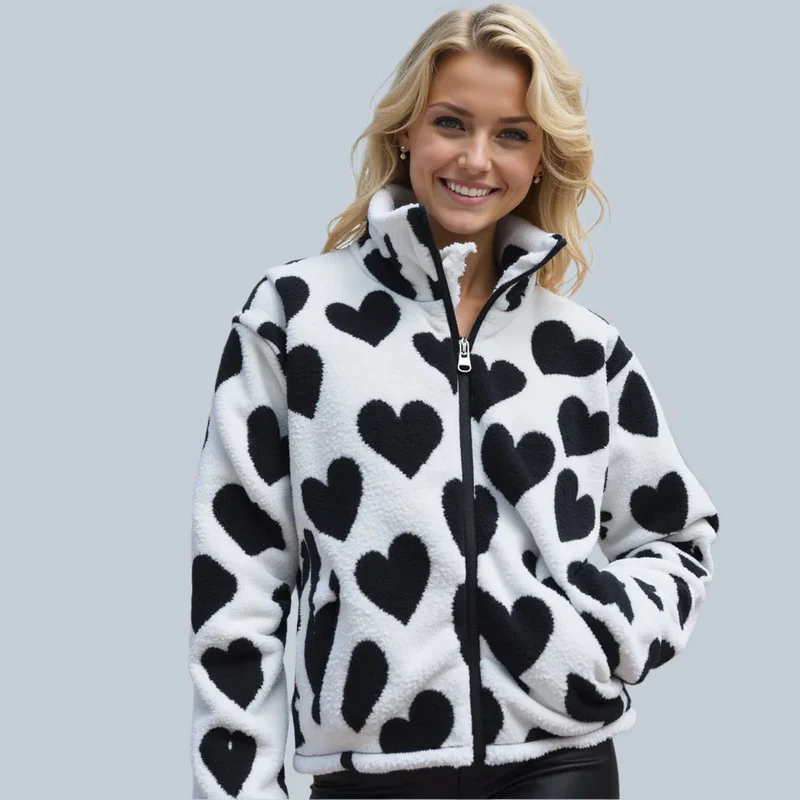 Mavie Women's Reversible Fleece Jacket - OutfitLondon