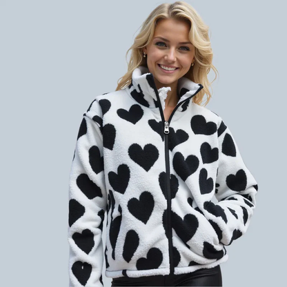 Mavie Women's Reversible Fleece Jacket - OutfitLondon