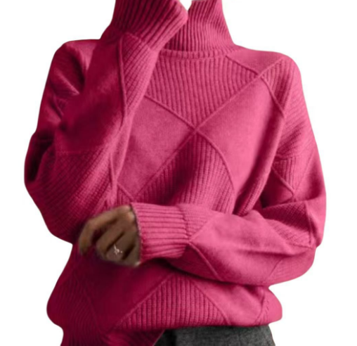 Cozy Cable Knit Ladies Winter Sweater