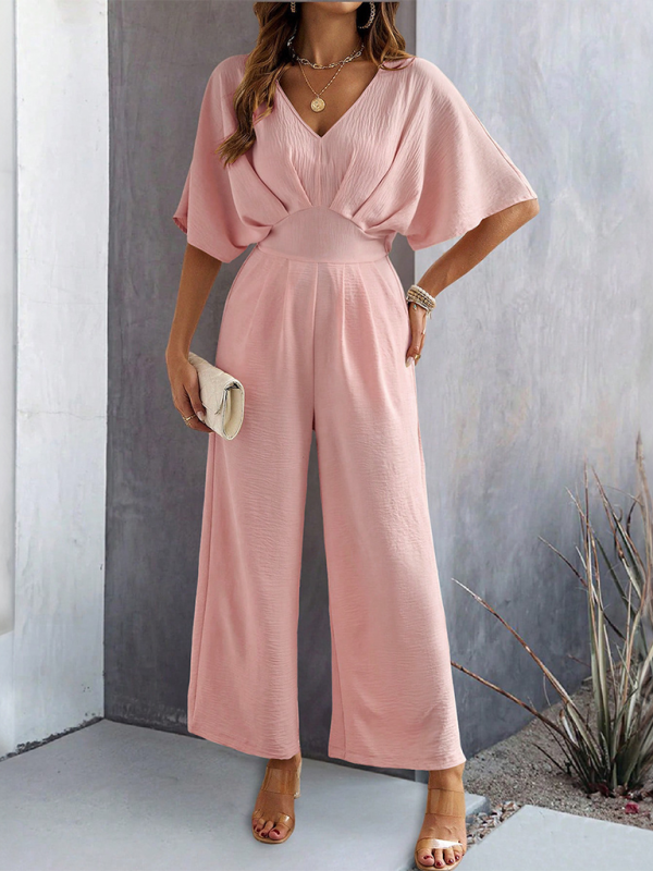 Relaxed Fit Wide Leg Jumpsuit for Ladies