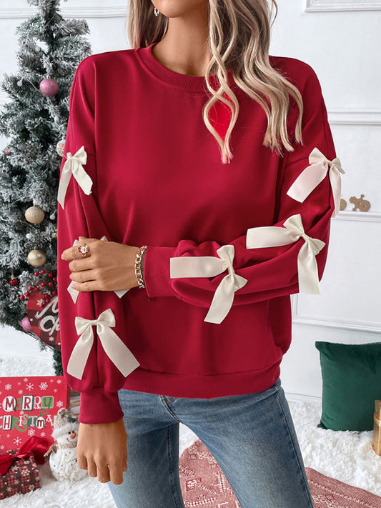 Ladies Holiday Red Santa Sweater - OutfitLondon