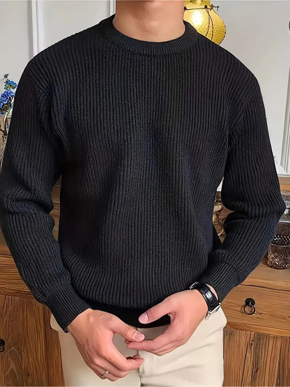 Casual Fit Crew Neck Sweater for Men - OutfitLondon
