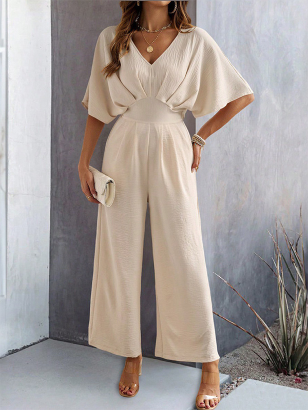 Relaxed Fit Wide Leg Jumpsuit for Ladies