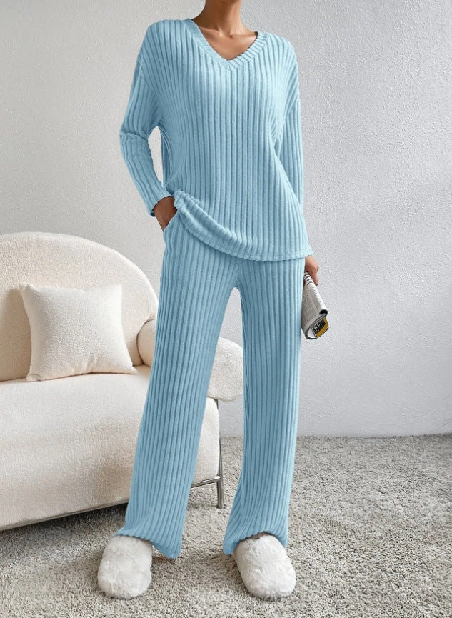 Comfortable Crew Neck Jumper and Legging Set for Ladies
