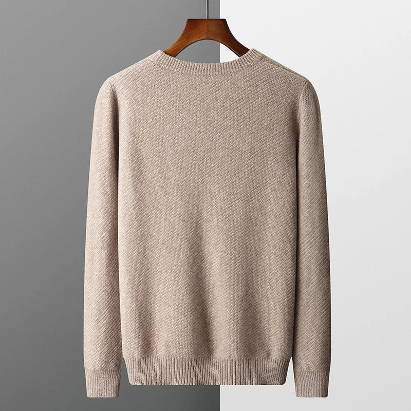 Warm Woolen Crew Neck Sweater for Men