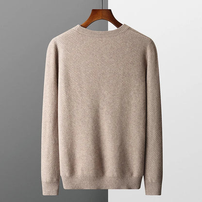 Warm Woolen Crew Neck Sweater for Men