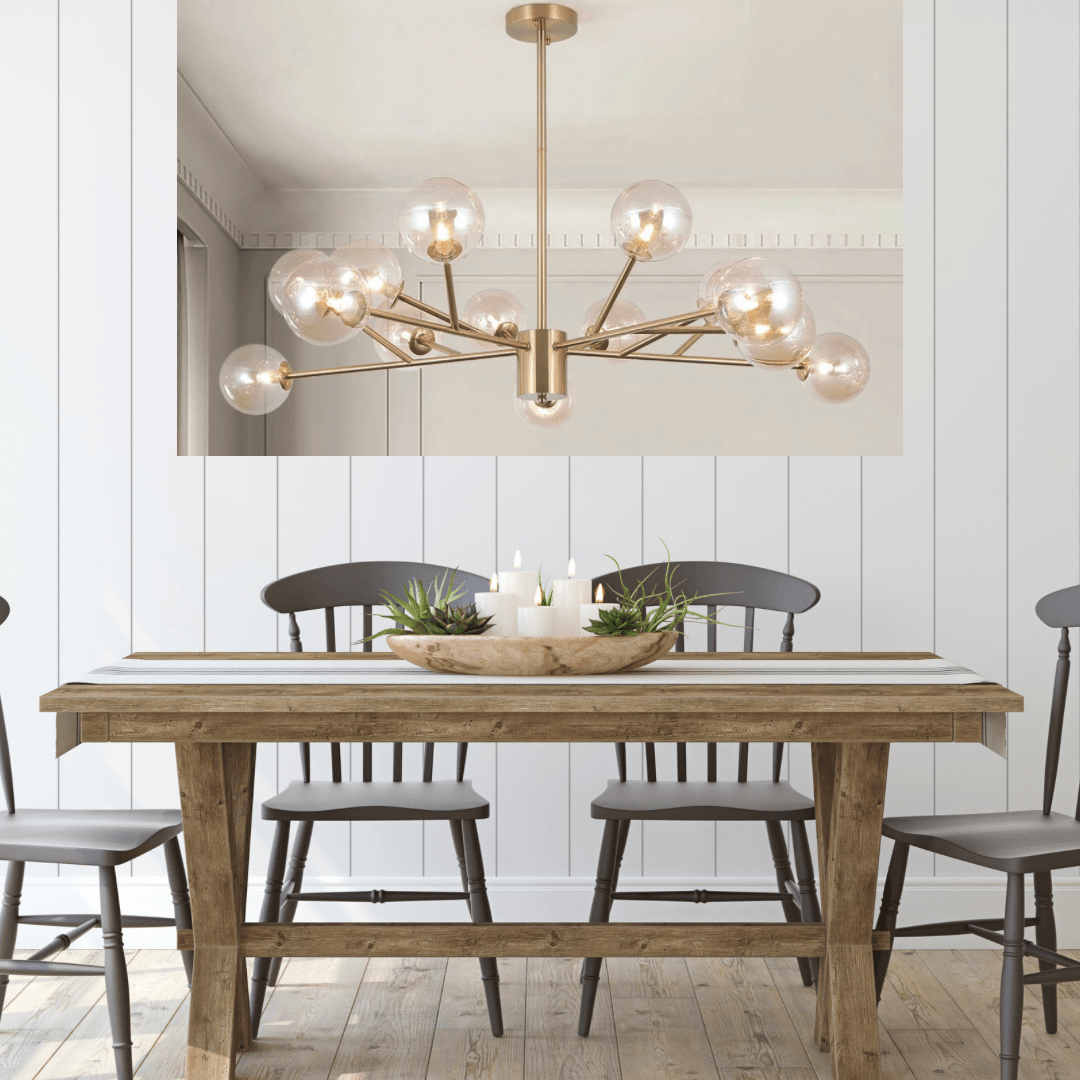 Elegant Glass Ball Chandelier - OutfitLondon