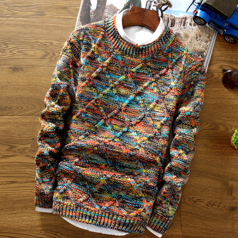 Colorful Knit Sweater for Men - OutfitLondon