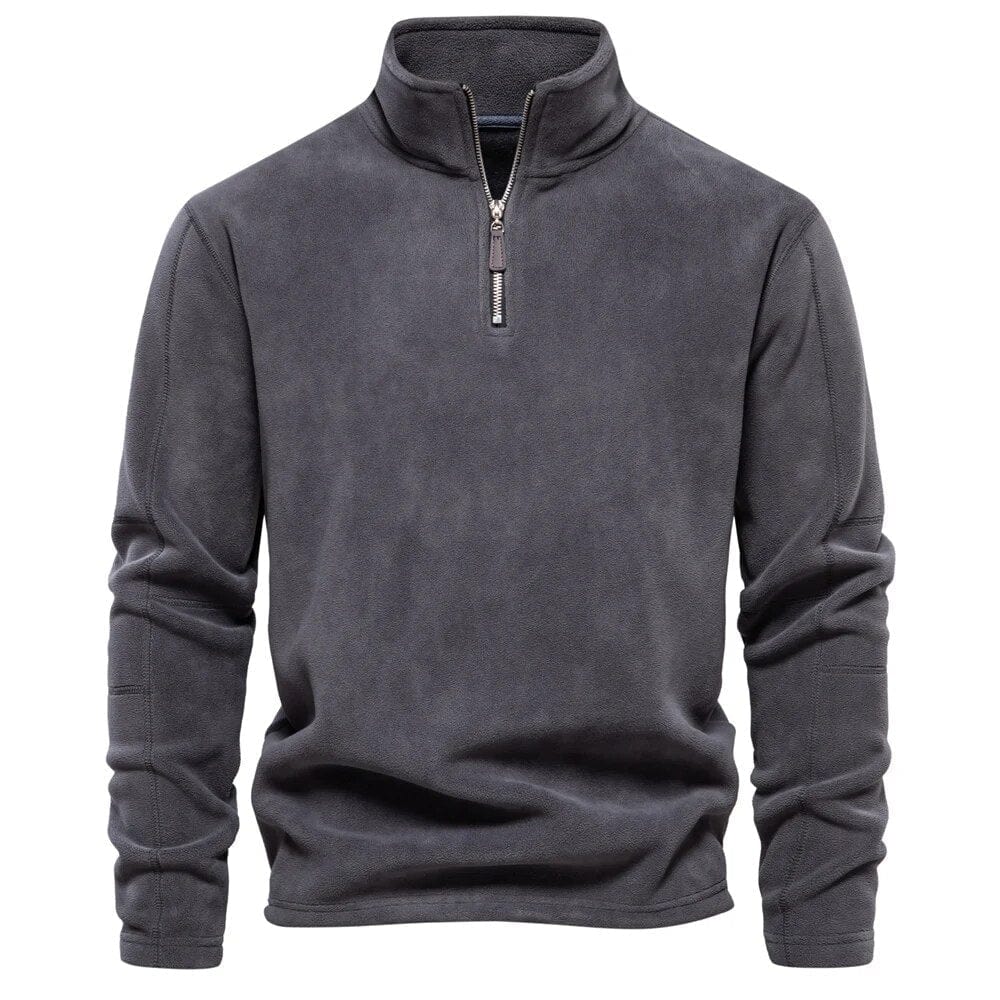 Warm Quarter Zip Fleece Pullover for Men