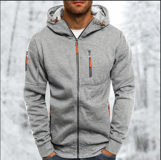 Thermal Hooded Fleece Coat for Men