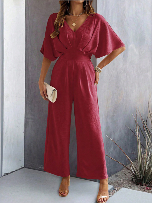 Relaxed Fit Wide Leg Jumpsuit for Ladies
