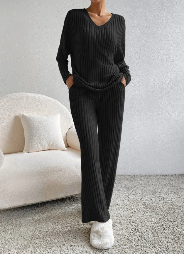 Comfortable Crew Neck Jumper and Legging Set for Ladies - OutfitLondon